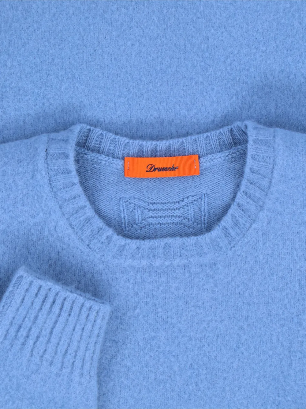 Drumohr Crew-neck Wool Sweater In Blue