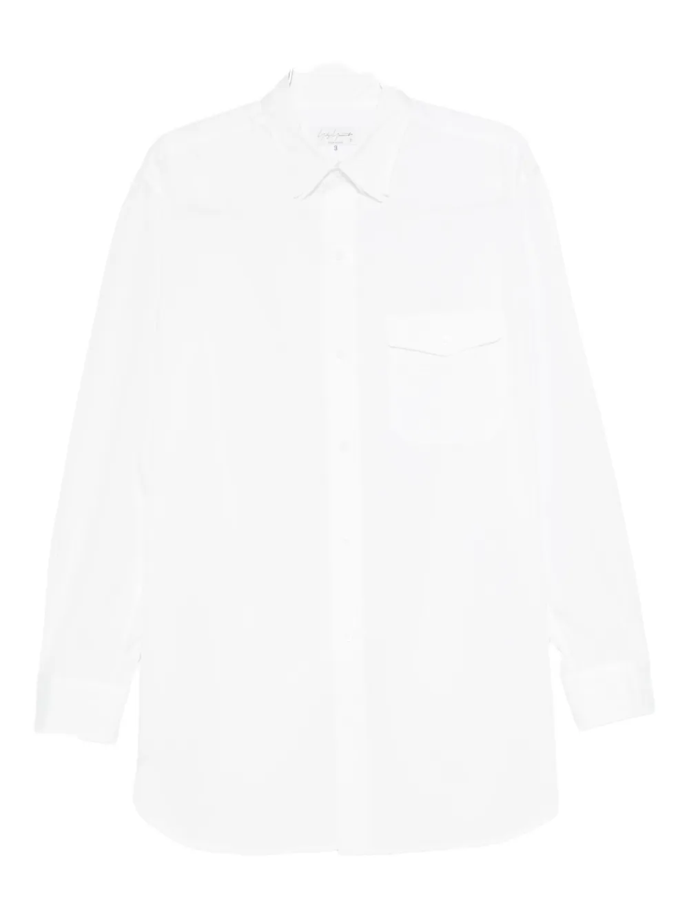 Yohji Yamamoto Chest-pocket Button-down Shirt In White