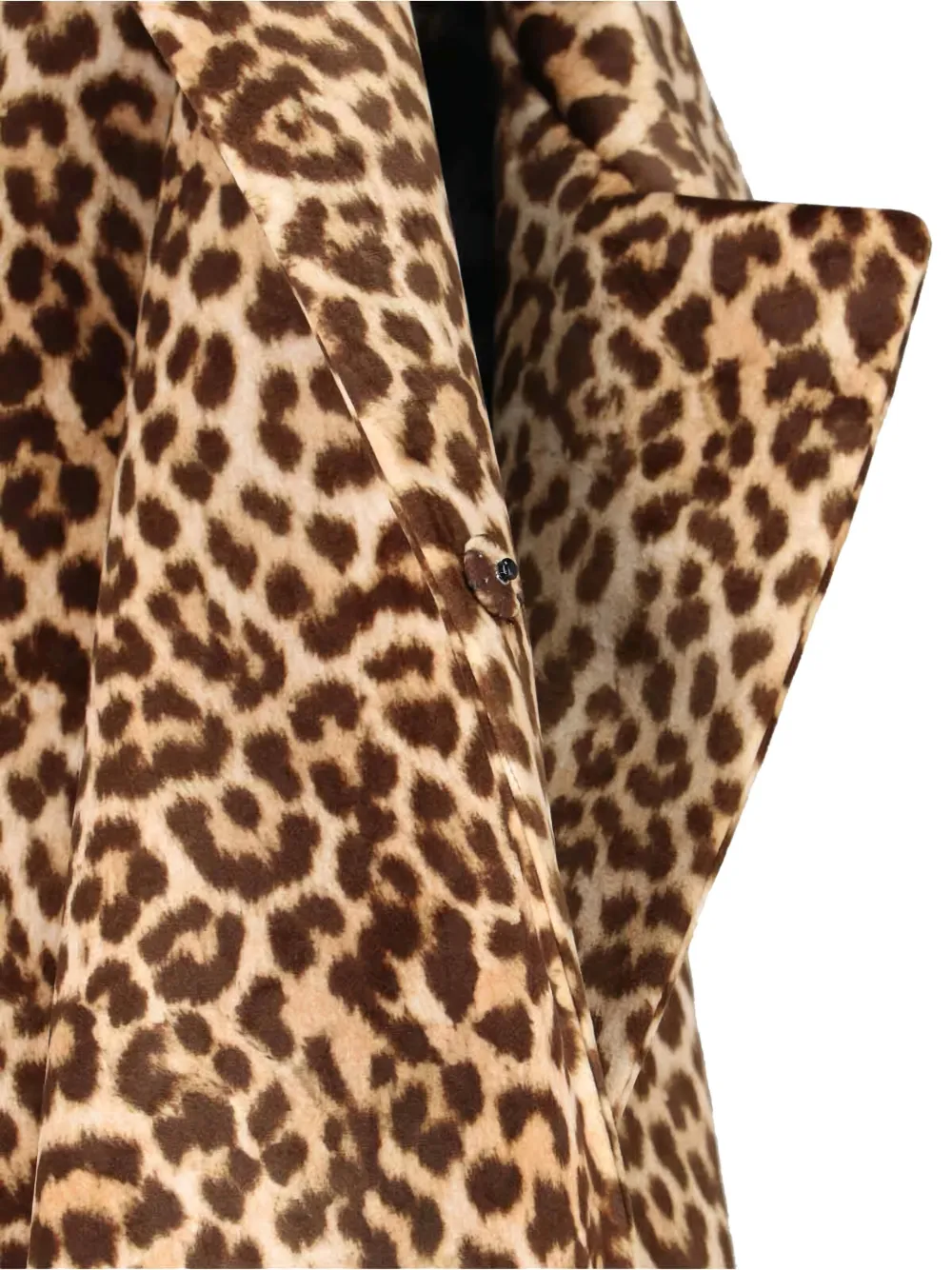 Duran Lantink Jas met luipaardprint Bruin