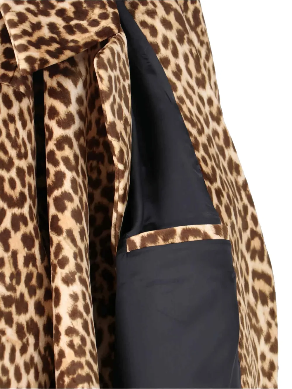 Duran Lantink Jas met luipaardprint Bruin