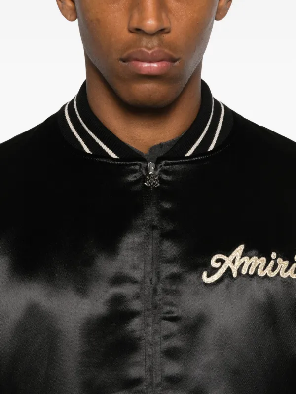 AMIRI サテン ボンバージャケット | ブラック | FARFETCH JP