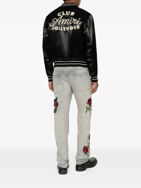 AMIRI サテン ボンバージャケット | ブラック | FARFETCH JP