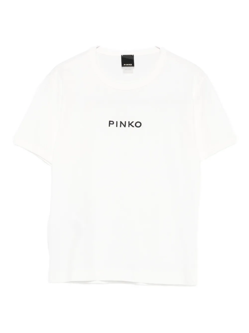 Pinko Logo-embroidered T-shirt In White