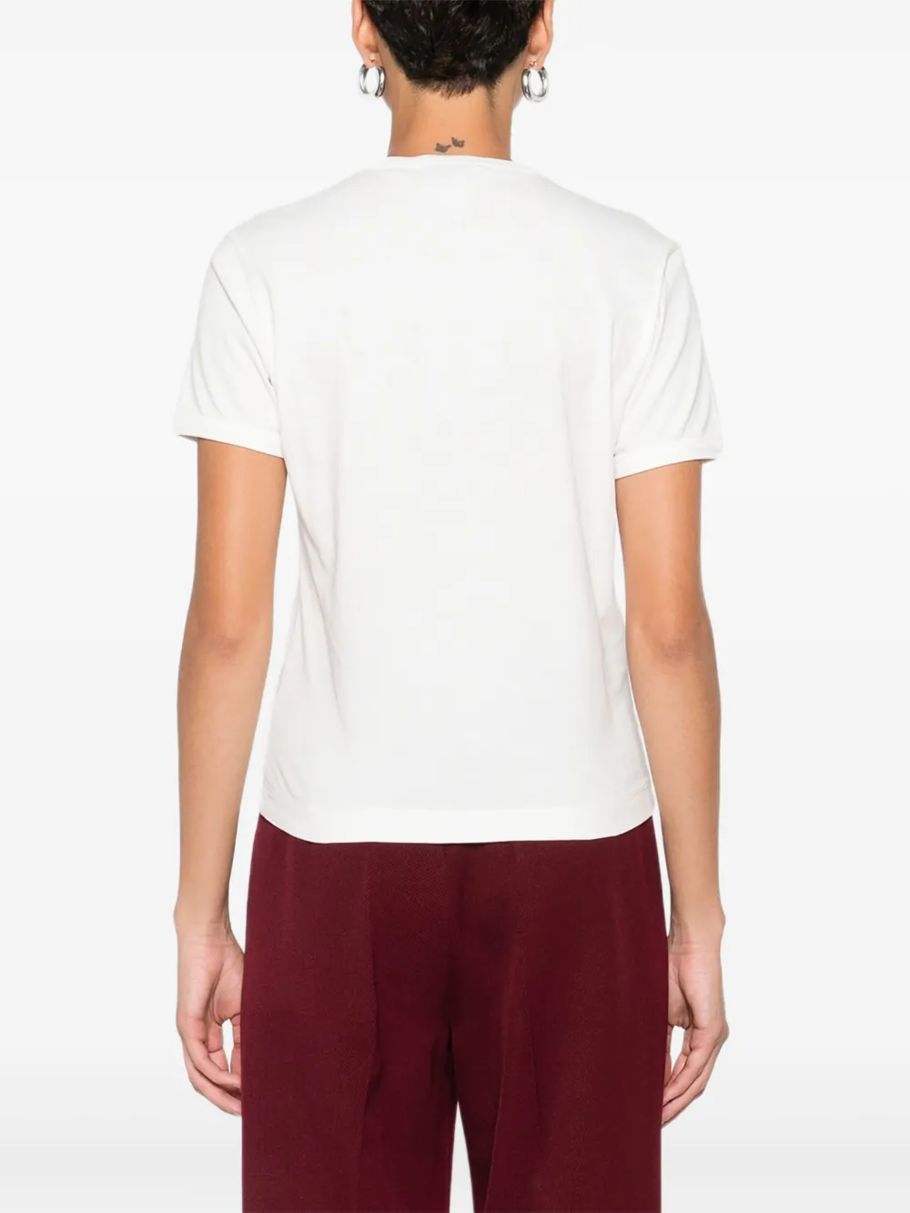 PINKO T-shirt met geborduurd logo Wit