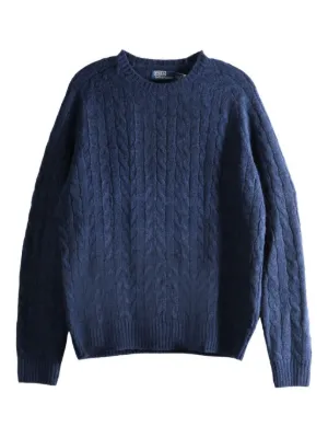 KAMIYA cable-knit Distressed Sweater | Black | FARFETCH