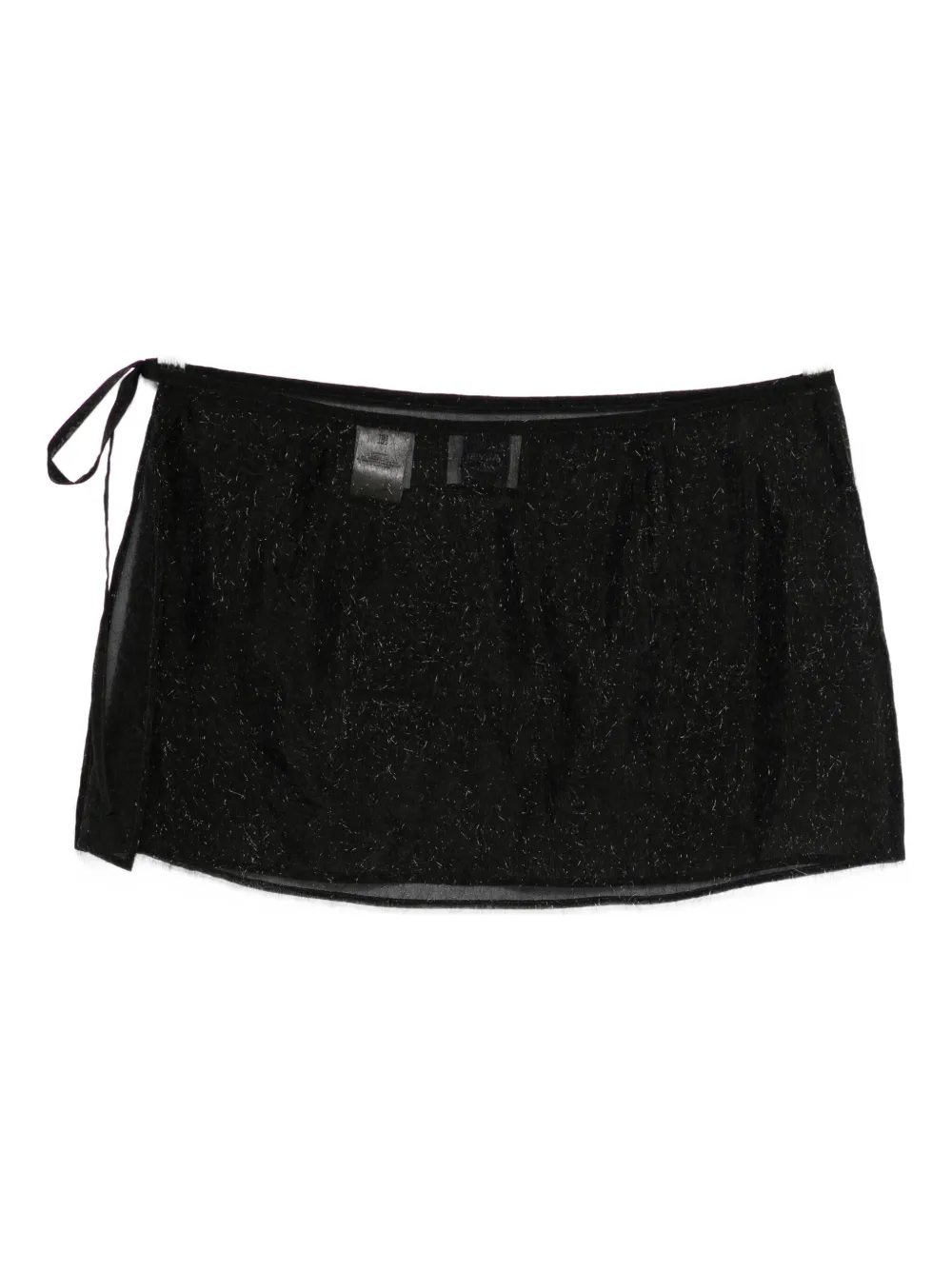 Alysi metallic-thread wrap skirt - Zwart