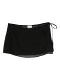 Alysi metallic-thread wrap skirt - Black