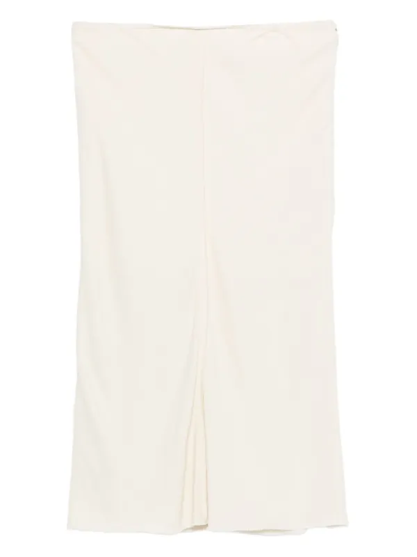 Ami Paris Split-front Skirt in Neutrals