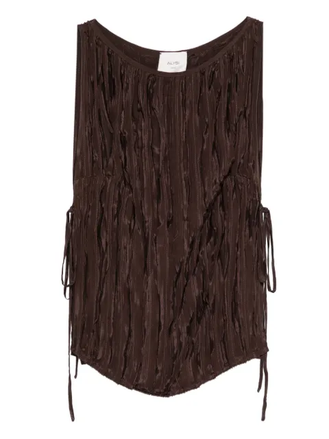 Alysi tie-detail pleated  top