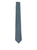 Giorgio Armani geometric-print tie - Blue