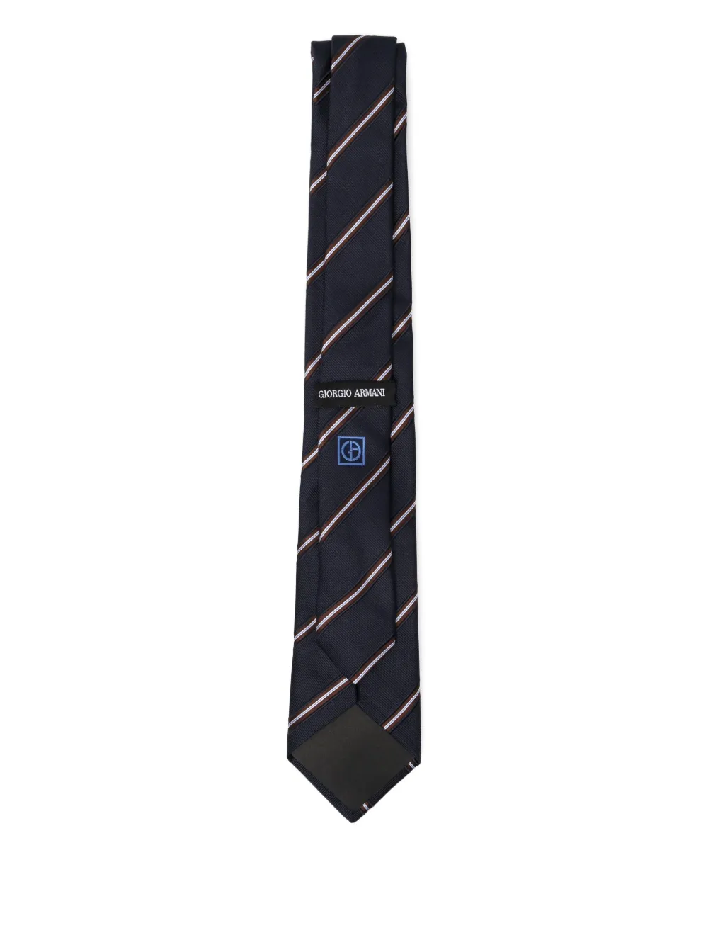 Giorgio Armani Regimental gestreepte stropdas - Blauw