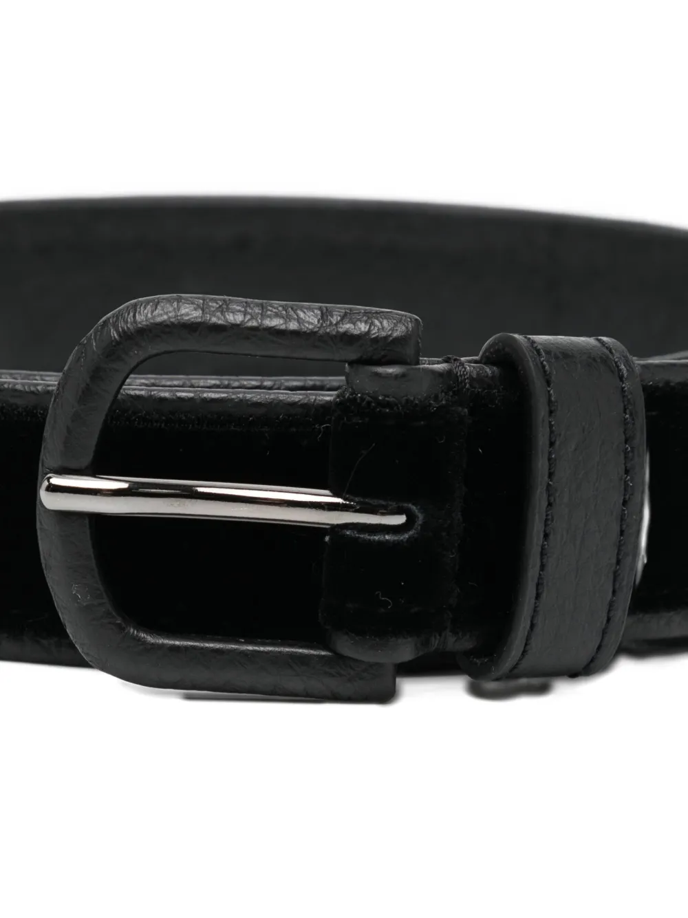 Giorgio Armani Leather Belt In Black
