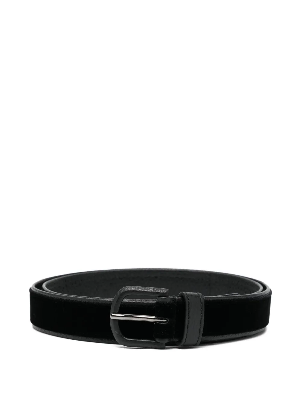 Giorgio Armani Leather Belt In Black