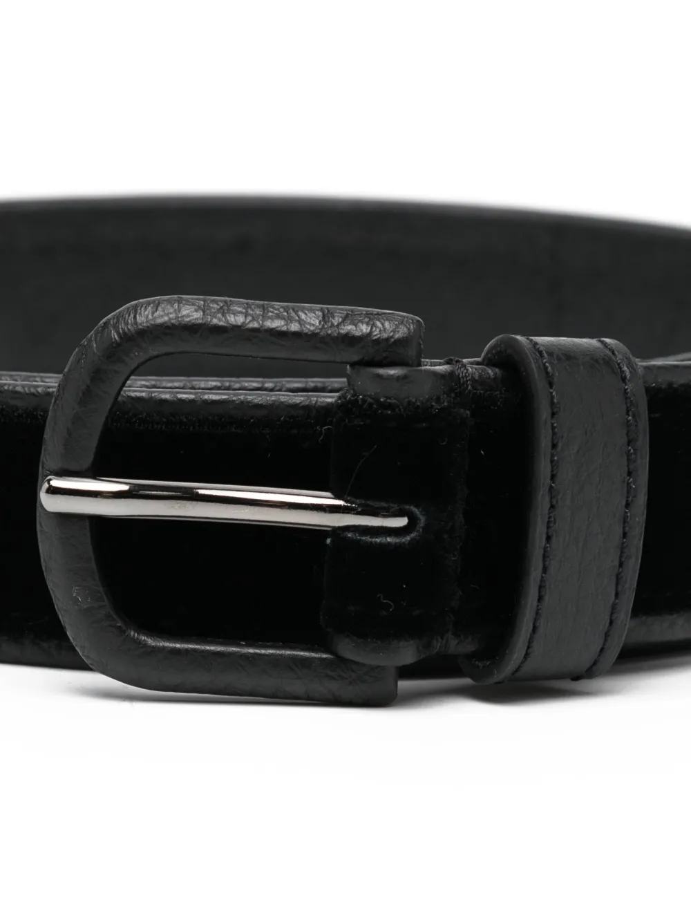 Giorgio Armani Leren riem Zwart
