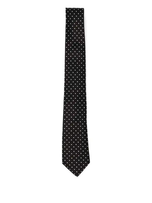 Giorgio Armani ドットプリント シルクネクタイ | ブラック | FARFETCH JP
