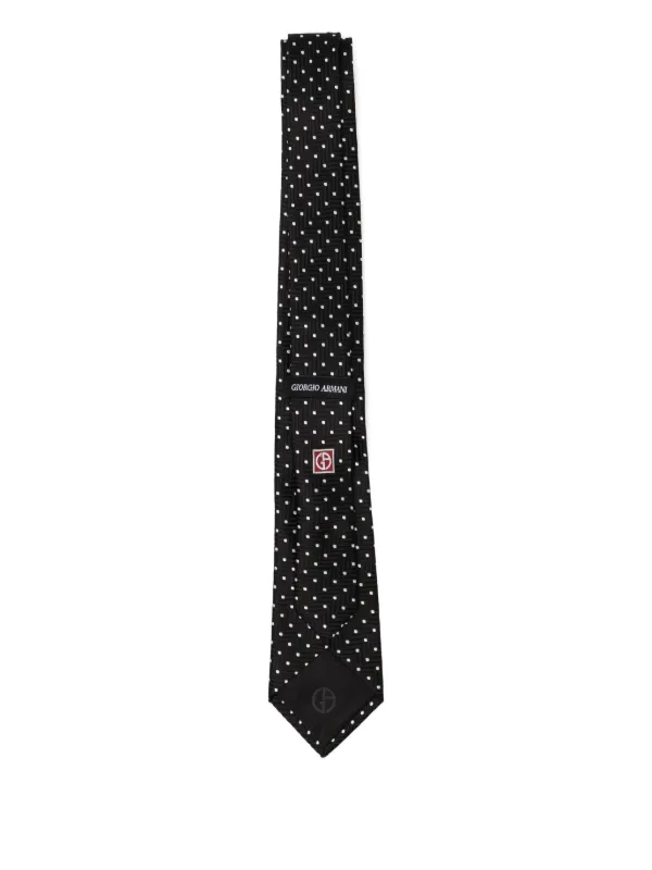 Giorgio Armani ドットプリント シルクネクタイ | ブラック | FARFETCH JP