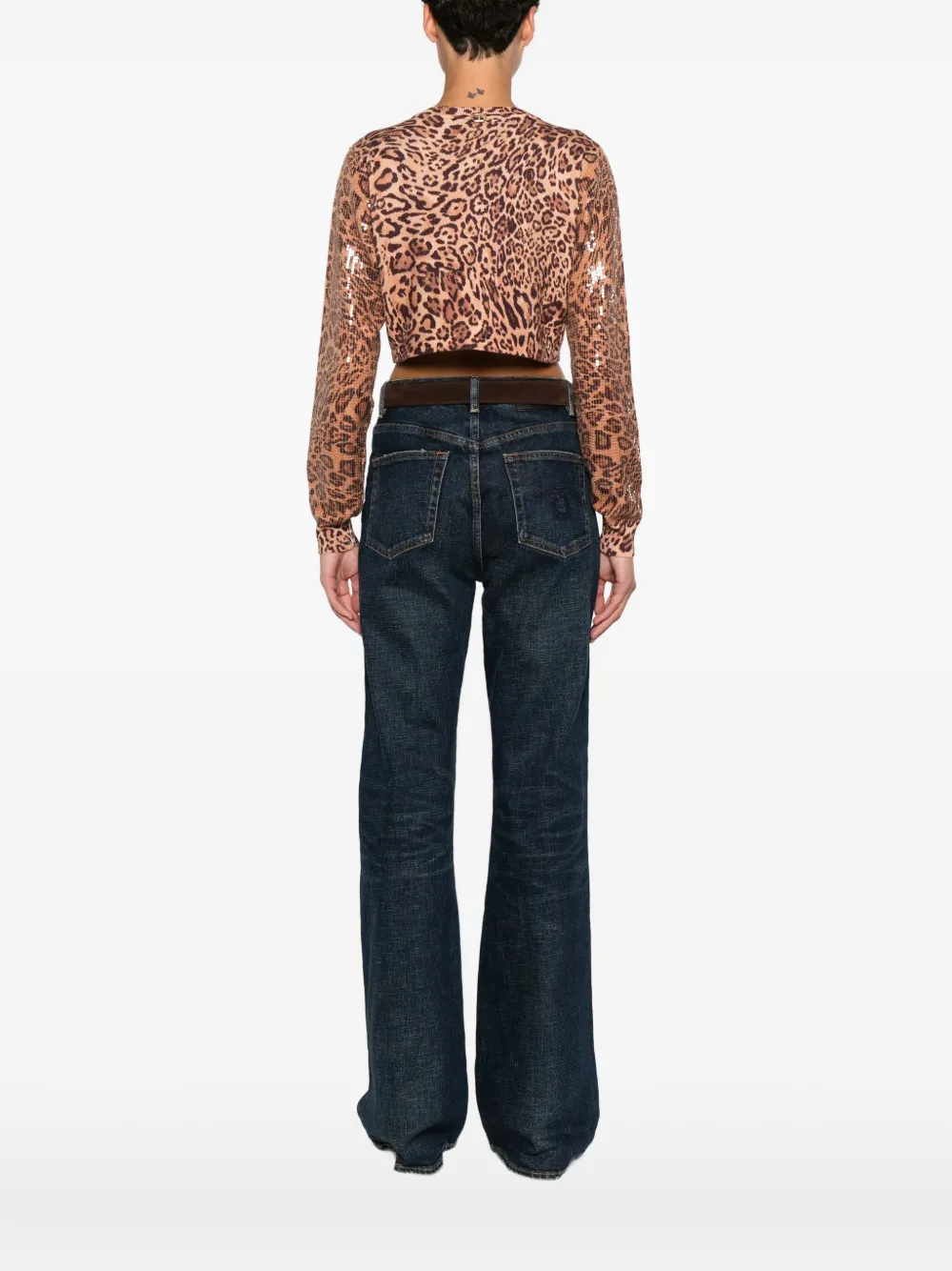 Twinset Leopard-print Sequin Cardigan In Animal Print