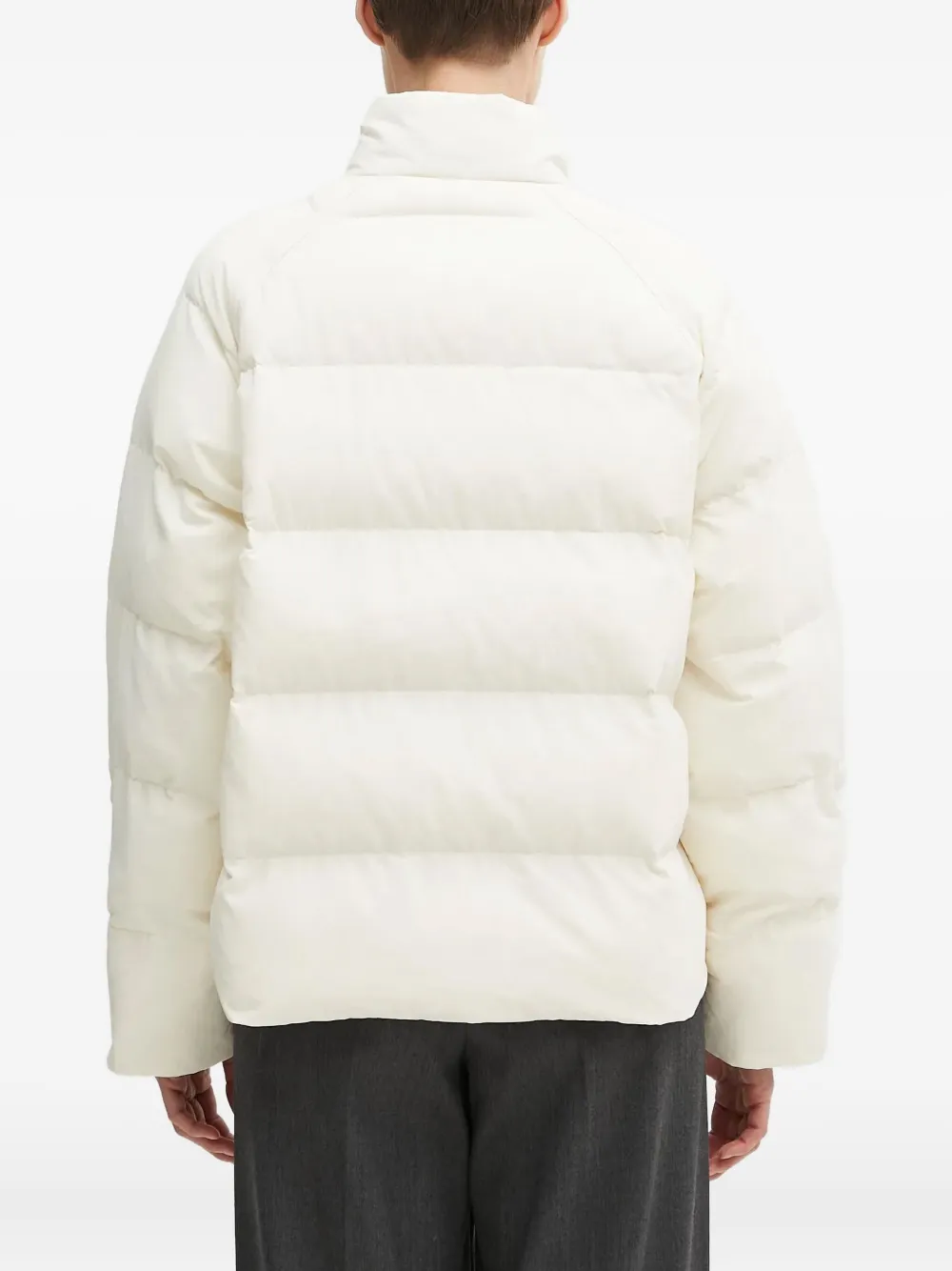 Fred Perry Logo-embroidered Puffer Jacket In White