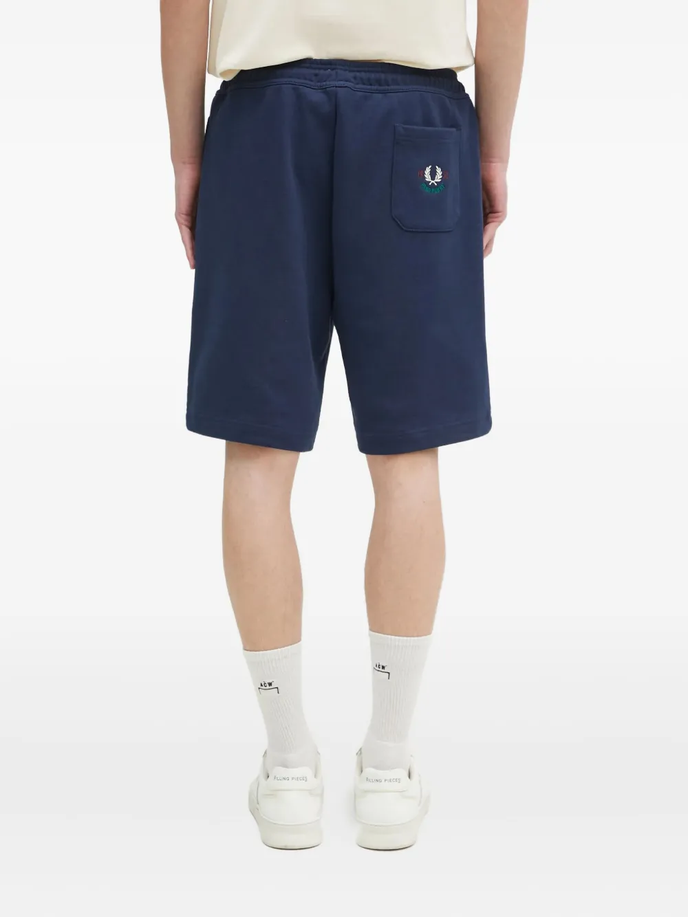 Fred Perry Shorts met geborduurd logo Blauw