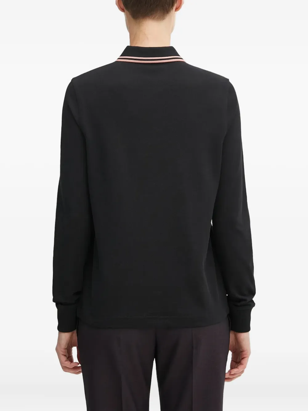 Fred Perry Logo-embroidered Polo Top In Black