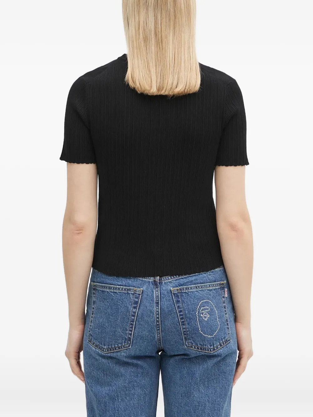 Kenzo Geribbelde top Zwart
