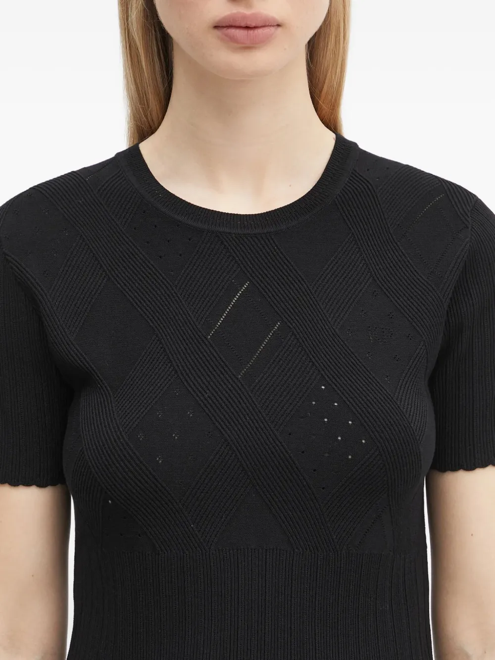 Kenzo Geribbelde top Zwart