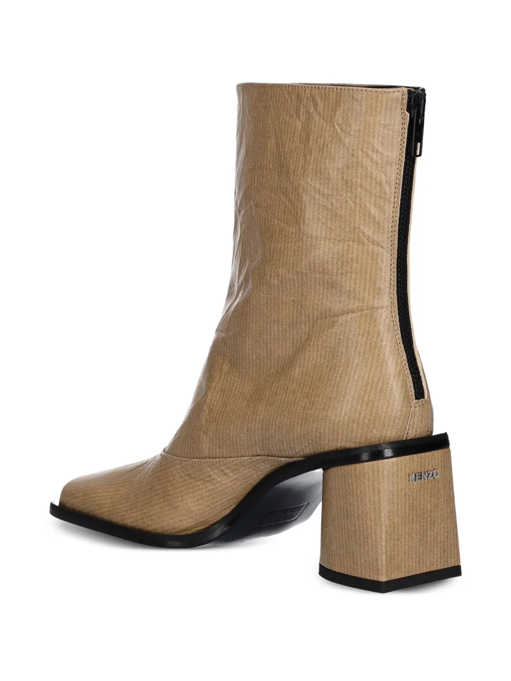Kenzo 75mm Kimi Square-toe Boots In Neutral