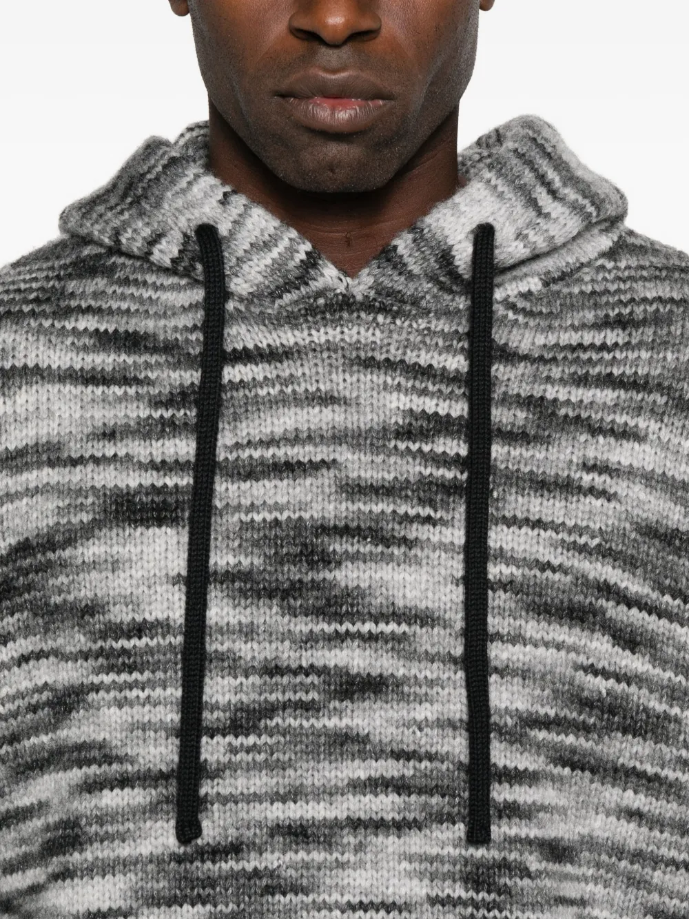 Off-White Hoodie met mergel-effect Zwart