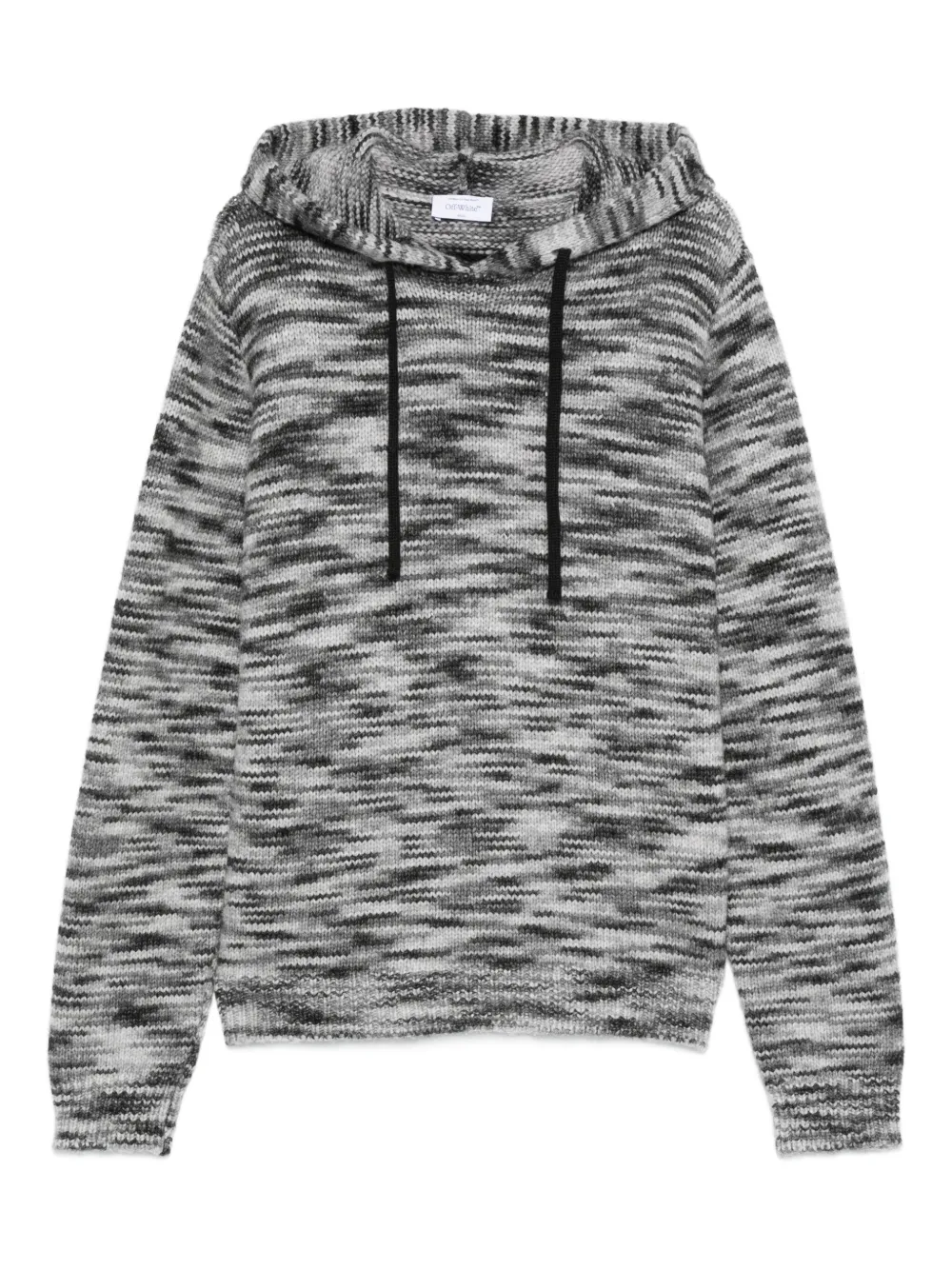 Off-White marl-effect hoodie | Black | Image 1