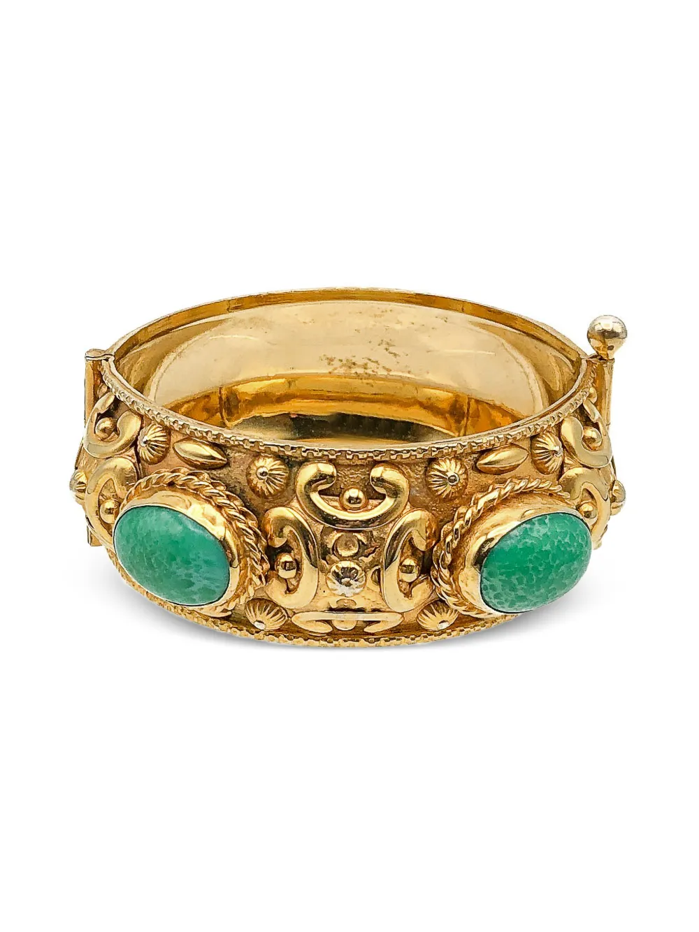 Jennifer Gibson Jewellery 1970s Armreif mit Cabochon - Gold