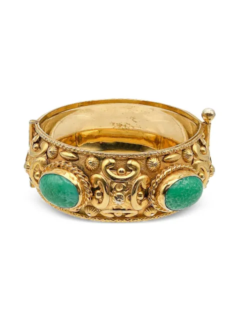 Jennifer Gibson Jewellery 1970s repousse cabochon bangle