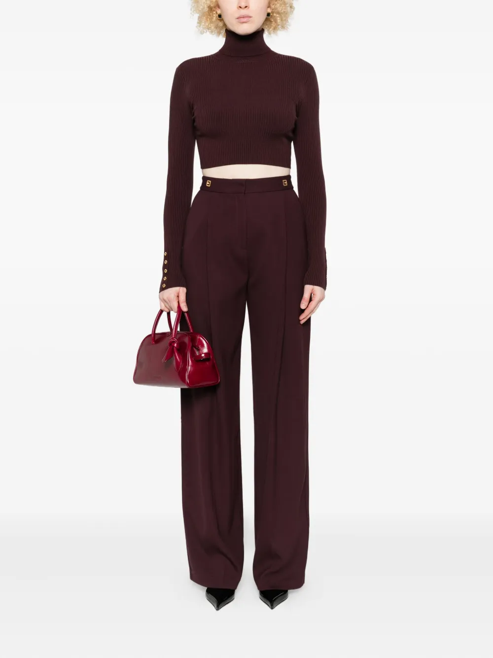 Elisabetta Franchi ribbed crop top | Knitted Sweaters | Image 2