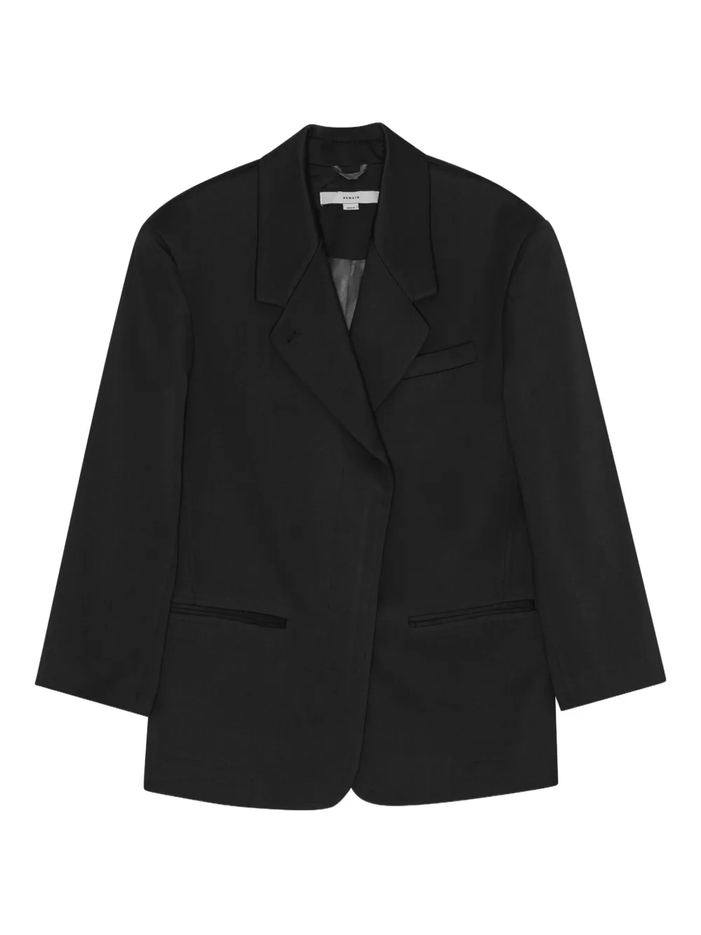 REMAIN three-quarter sleeve single-breasted blazer | Black | Image 1