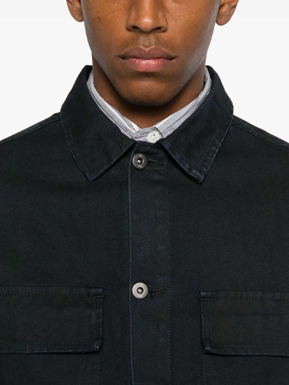 Trc Flap-pocket Overshirt In Blue