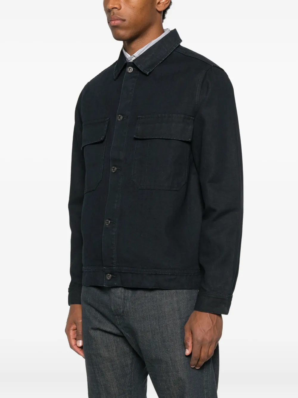 Trc Flap-pocket Overshirt In Blue