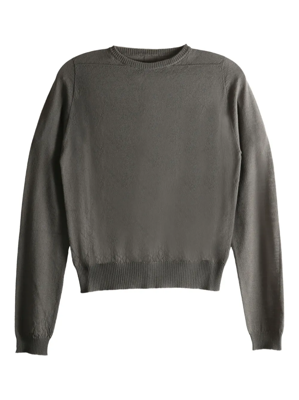 Rick Owens Textured Crew-neck Sweater In Gray