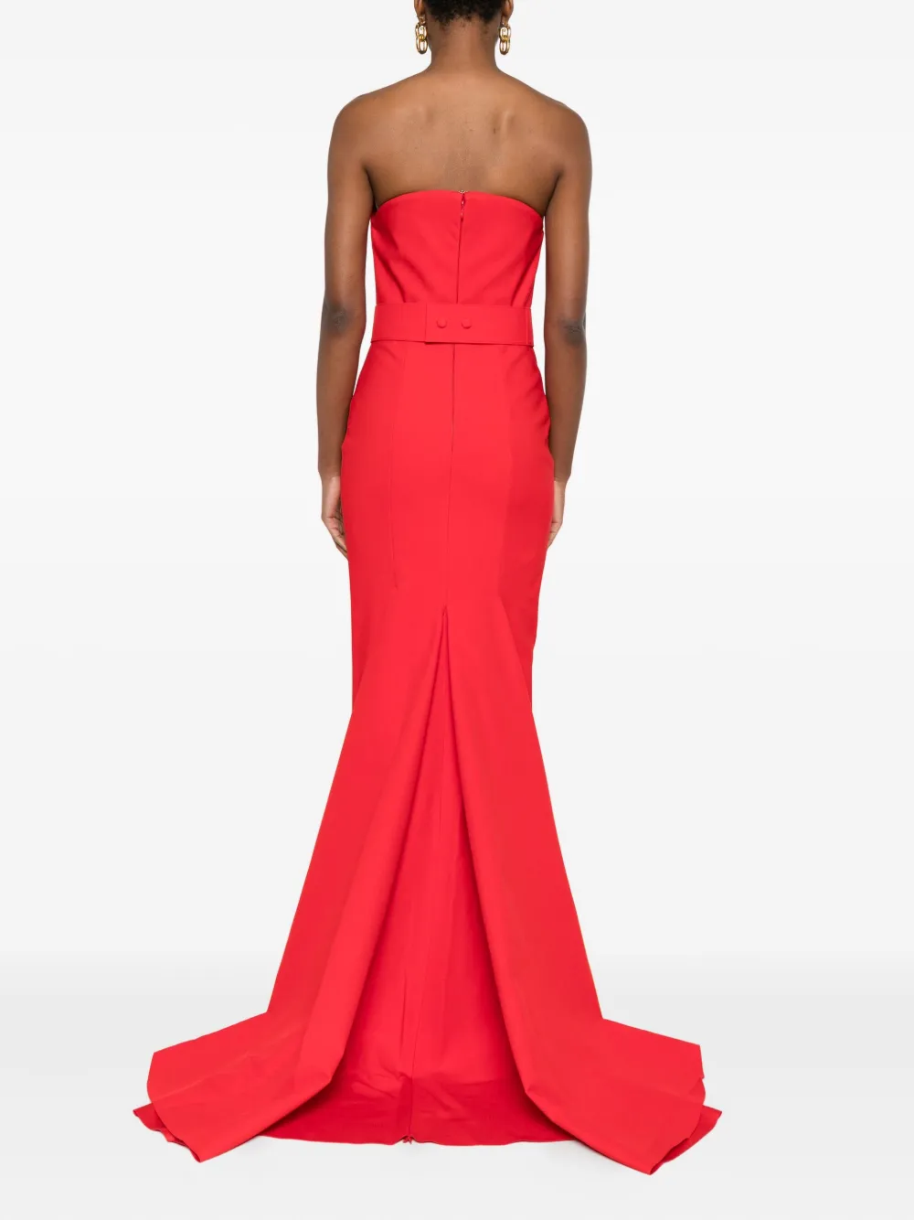 Solace London Citra maxi-jurk met ceintuur Rood