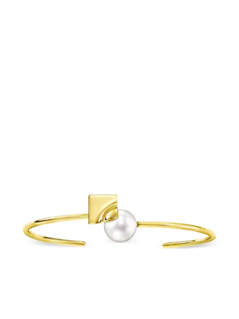 TASAKI 18K yellow gold M/G Tasaki Square Leaf pearl bracelet