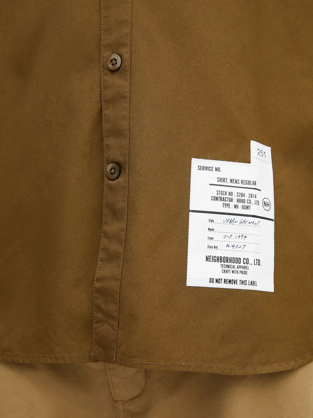 Neighborhood Overhemd met borstzak Bruin