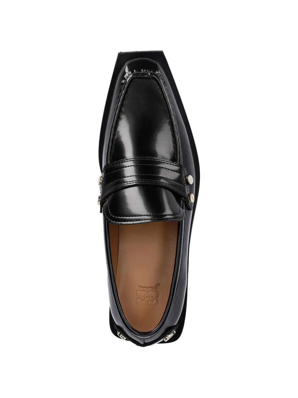GANNI Loafers met studs Zwart