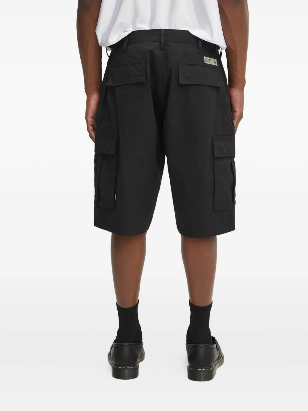 Neighborhood Shorts met cargo zak Zwart