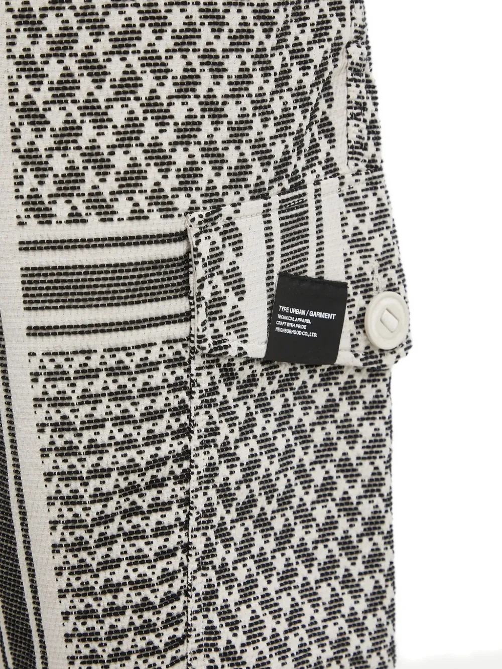 Neighborhood Cargo shorts met patroon Wit