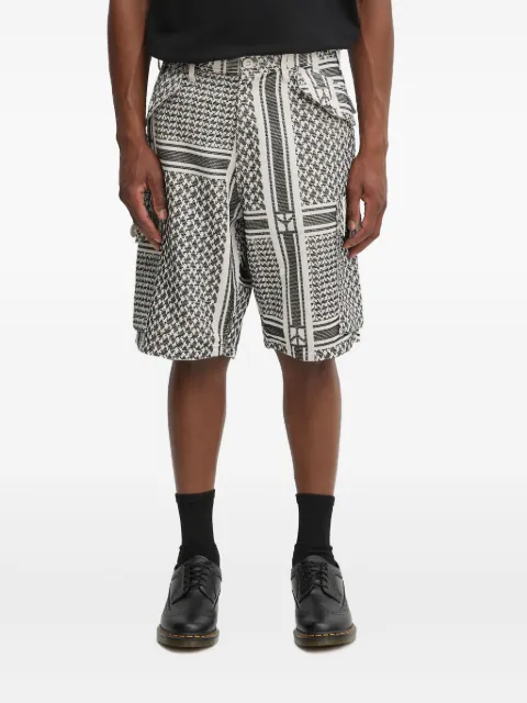 Neighborhood patterned cargo shorts