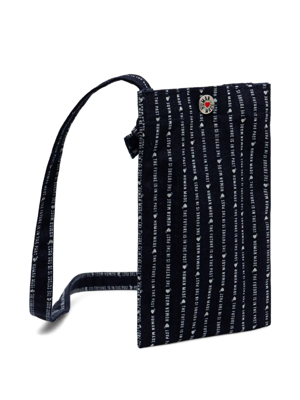 Human Made Striped Shoulder Bag In Black