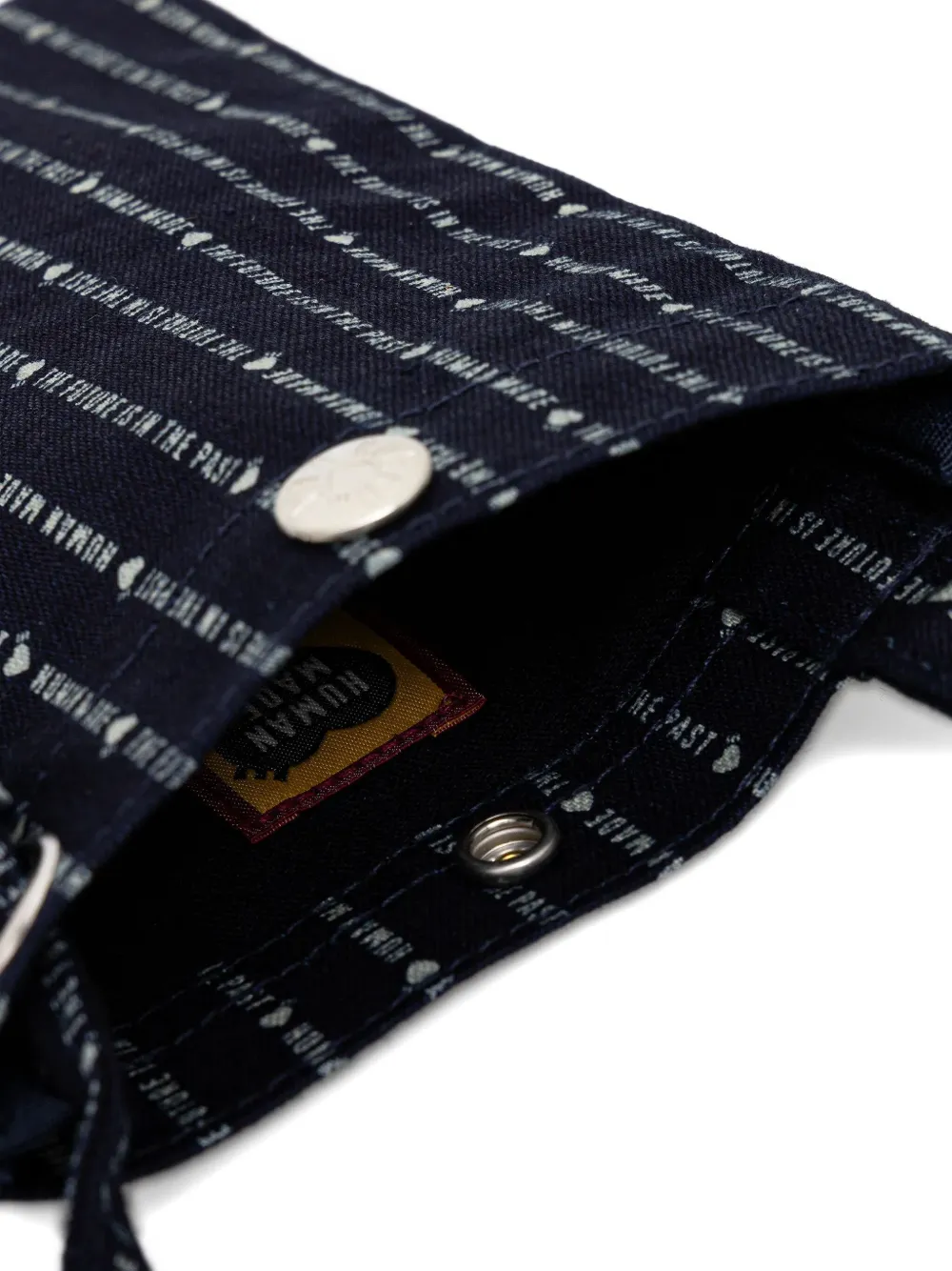 Human Made Striped Shoulder Bag In Black