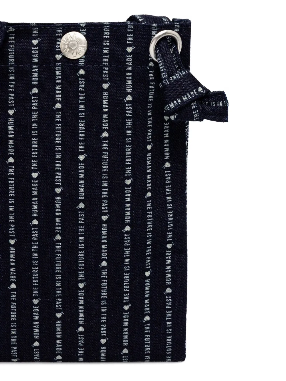 Human Made Striped Shoulder Bag In Black