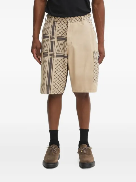 Neighborhood patterned cargo shorts