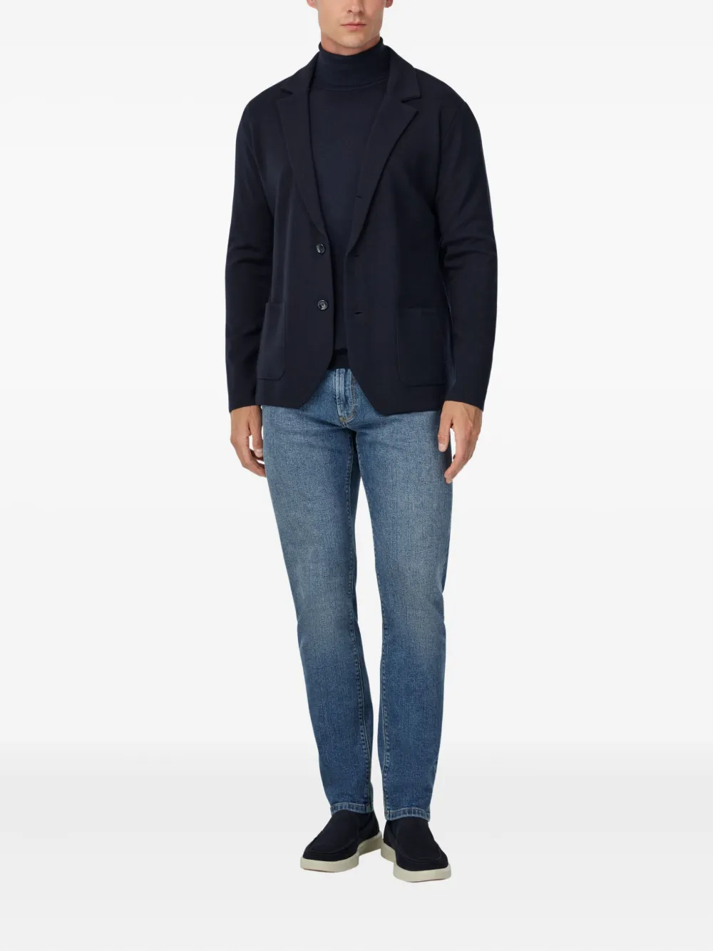 Boggi Milano knitted wool single-breasted blazer | Blazers | Image 2