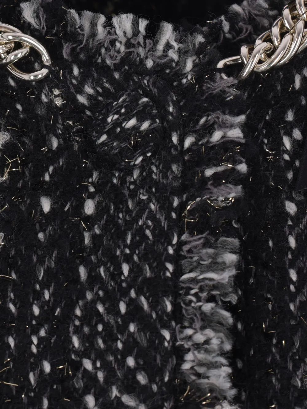 Simone Rocha Embellished Sculpted Frill Bust Fray Jacket In Black