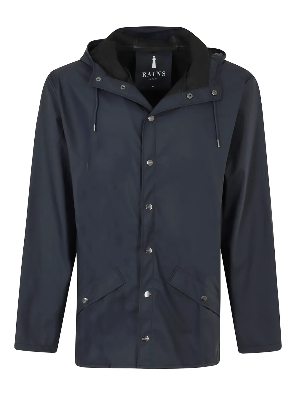 Rains press-stud hooded raincoat | Blue | Image 1